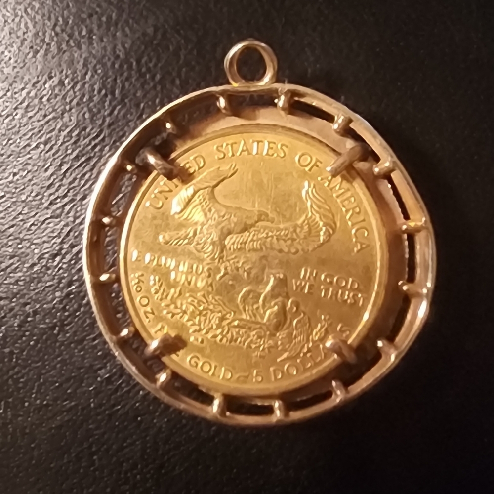 Gold Coin Pendant